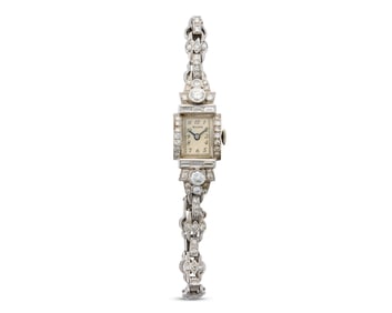 BULOVA Platinum and Diamond Wristwatch