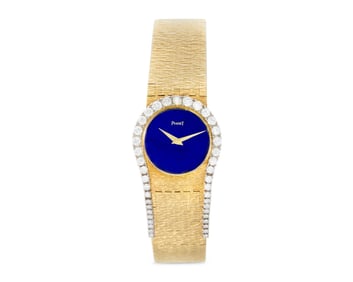 PIAGET 18K Gold, Lapis Lazuli, and Diamond Wristwatch