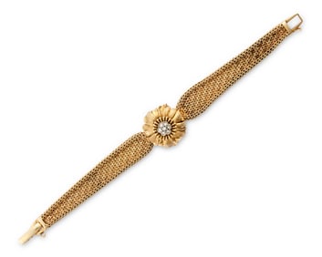 14K Gold and Diamond Covered Wristwatch