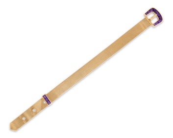 18K Gold and Amethyst Bracelet