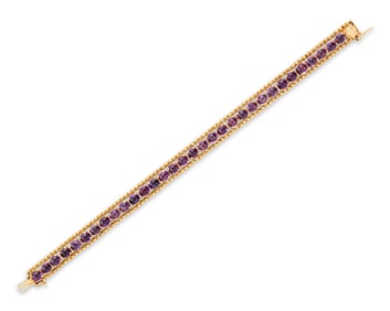 18K Gold and Amethyst Bracelet