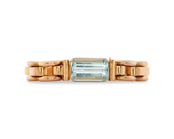 18K Gold and Aquamarine Bracelet