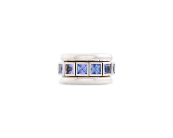 TAMARA COMOLLI 18K Gold and Tanzanite 'Curriculum Vitae' Ring
