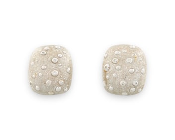 18K Gold and Diamond Earclips