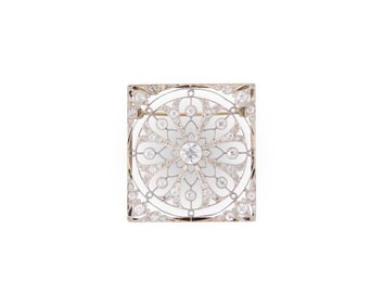 Platinum and Diamond Brooch