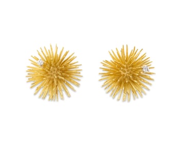 14K Gold and Diamond Earrings