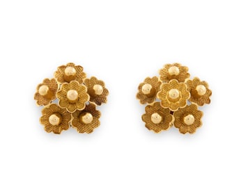 18K Gold Earclips
