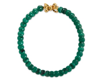 18K Gold and Malachite Necklace