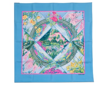 HERMES 'Giverny' Silk Scarf