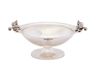 Gorham Silver Oval Center Bowl, with figural squirrel handles, Providence, ca. 1868