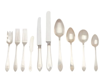 Tiffany & Co. Silver Flatware Service, Faneuil Pattern