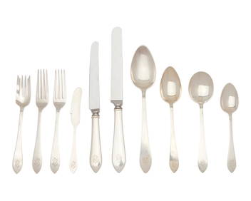 Tiffany & Co. Silver Flatware Service, Faneuil Pattern (1 of 3)