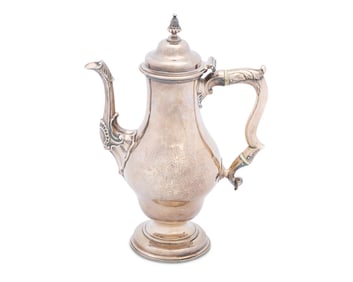 Richard Humphreys Silver Coffee Pot, Philadelphia, dated 1773
