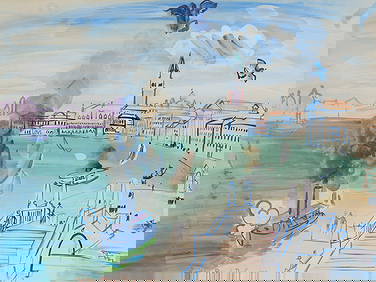Vintage 1950 French Raoul Dufy Vintage 1950 French Raoul Dufy