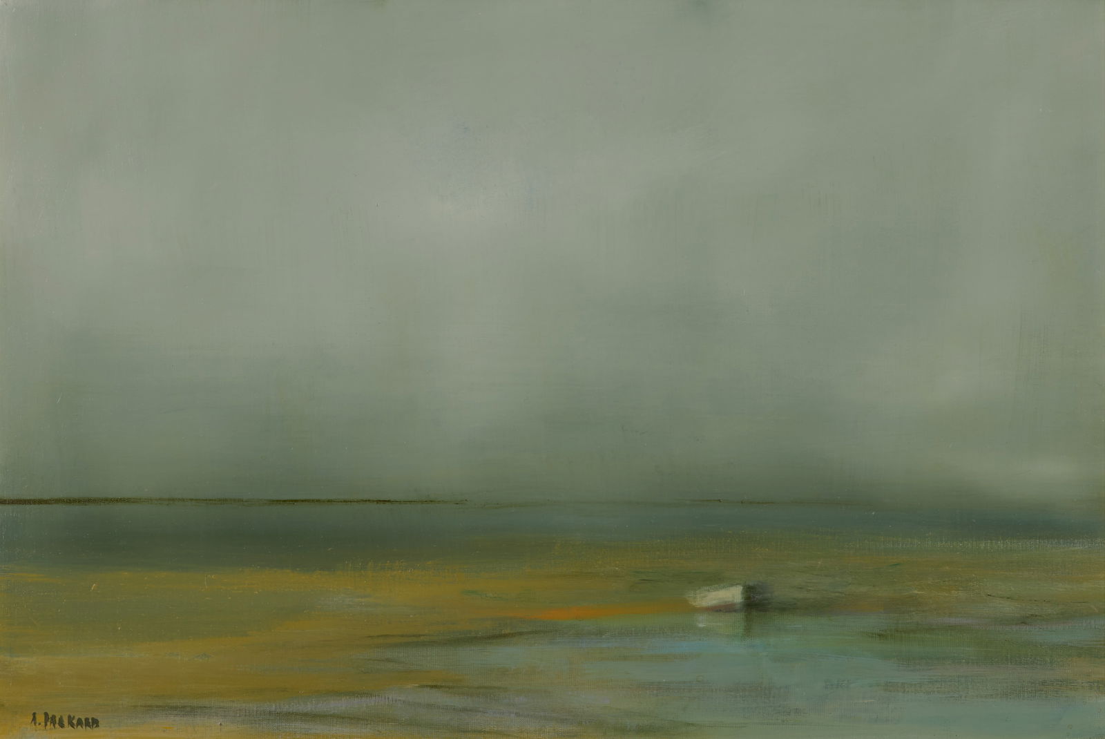 ANNE PACKARD, (American, b. 1933), Early Morning Mist: ANNE PACKARD(American, b. 1933)Early Morning Mistoil on canvassigned A. Packard lower left24 x 36 in., frame: 29 1/2 x 41 3/8 in. Provenance: Purchased directly from the artist by a Bost