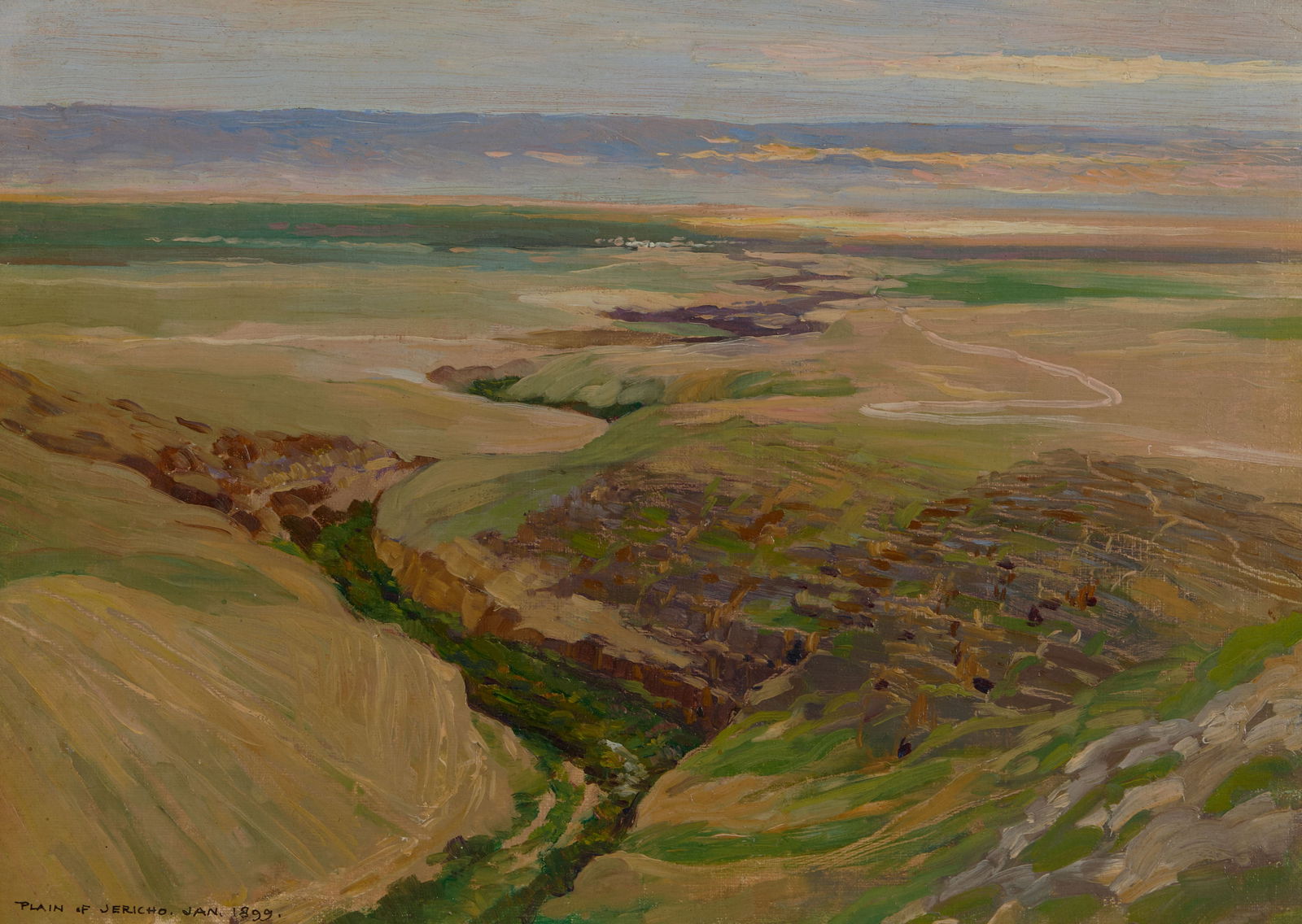 CORWIN KNAPP LINSON, (American, 1864-1934), Plain of Jericho, 1899 (1 of 4)