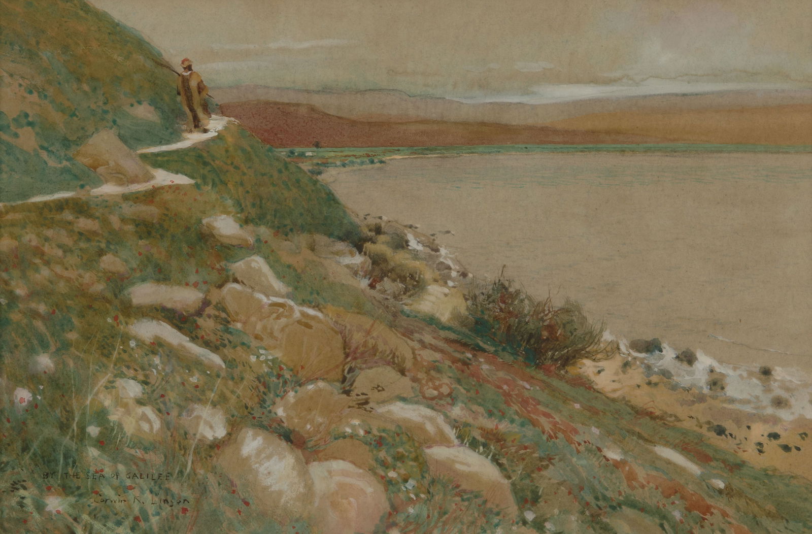 CORWIN KNAPP LINSON (American, 1864-1934), By the Sea of Galilee (1 of 6)