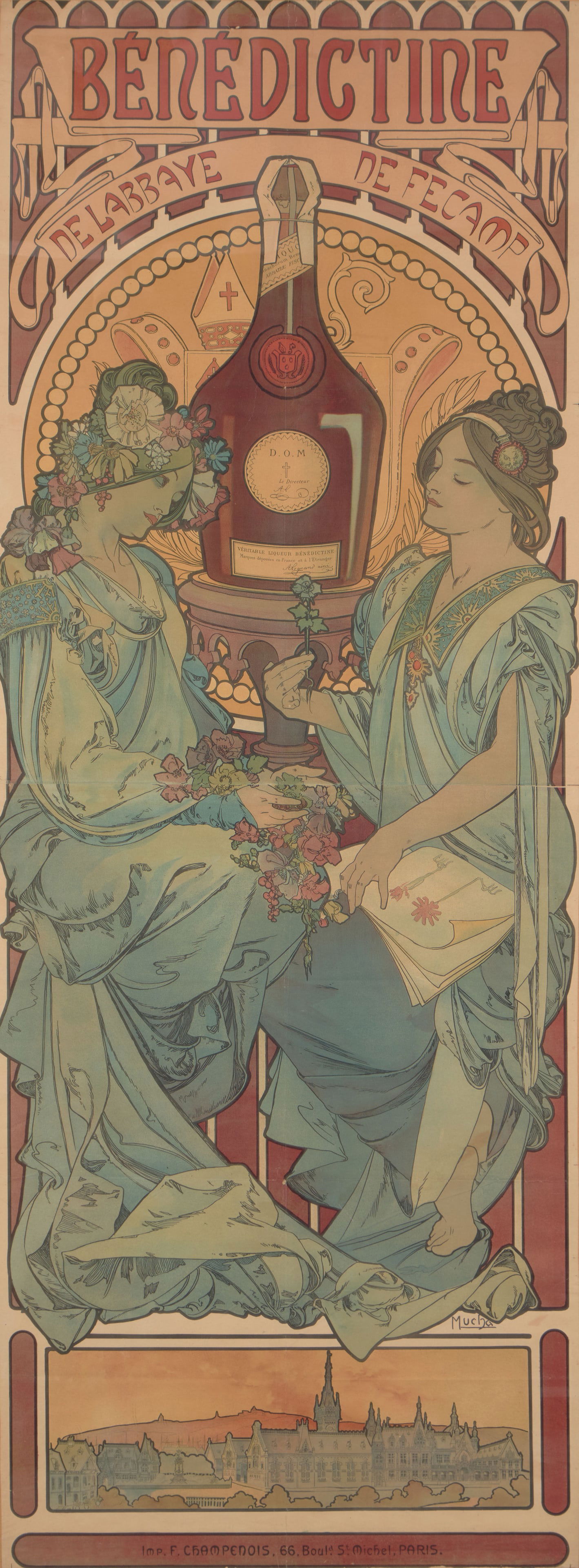 After ALPHONSE MUCHA, (Czech, 1860-1939), Bénédictine, ca. 1898 (1 of 3)
