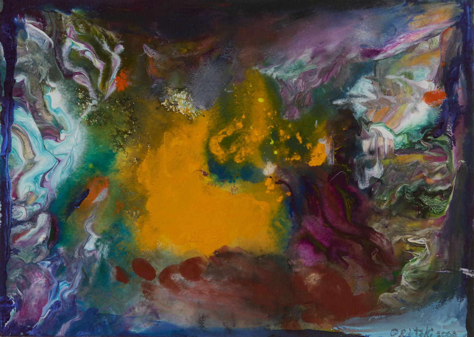 JULES OLITSKI, (American, 1922-2007), Break of Day, 2000: JULES OLITSKI(American, 1922-2007)Break of Day2000, watercolor and gouache on papersigned and dated Olitski 2000 lower rightsheet: 9 3/4 x 14 in., frame: 18 7/8 x 22 7/8 in. Provenance: