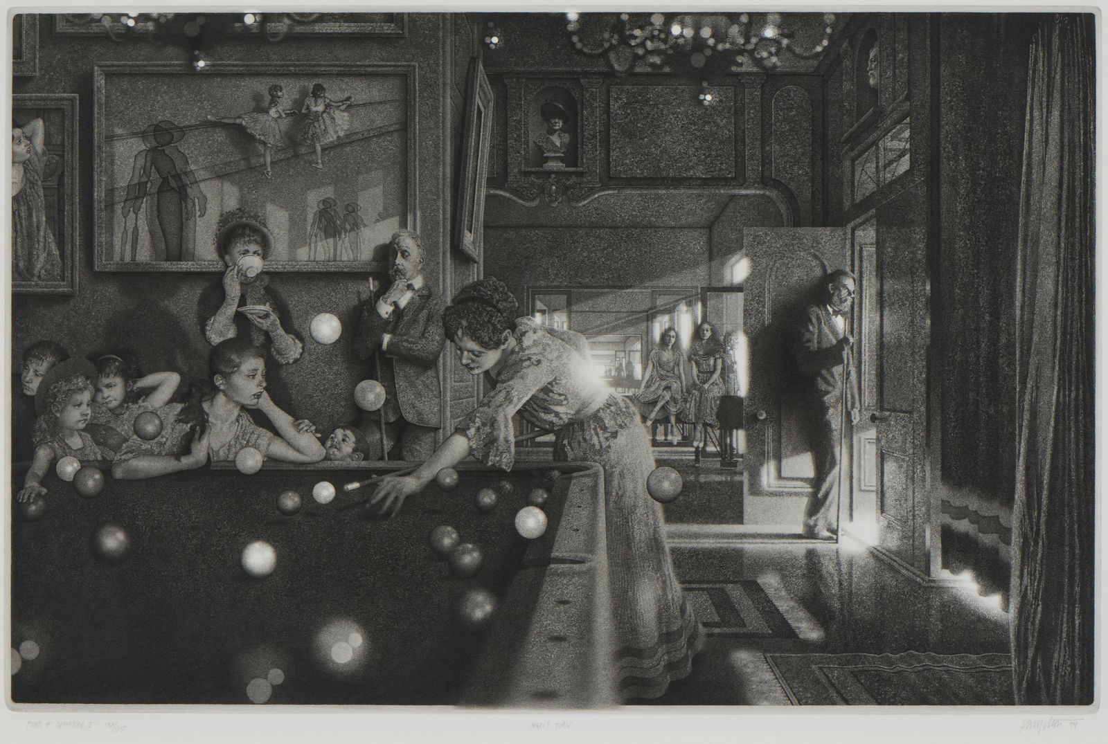 PETER MILTON, (American, b. 1930), Points of Departure I: Mary's Turn, 1994: PETER MILTON(American, b. 1930)Points of Departure I: Mary's Turn1994, resist-ground etching and engravingsigned and dated P. Milton 94 lower righttitled and numbered Points of Departure I