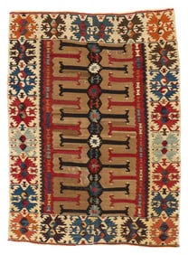 Turkish Two Panel Kilim, ca. 1875