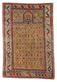 Daghestan Prayer Rug, Caucasus, ca. 1850