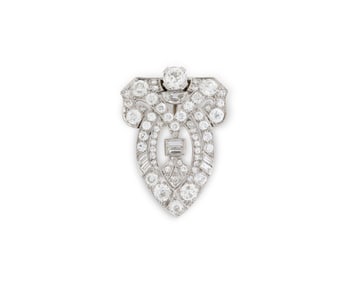 Platinum and Diamond Brooch