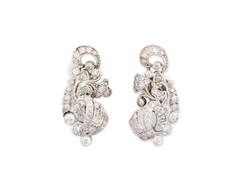 14K Gold and Diamond Earclips