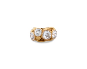 18K Gold and Diamond Ring