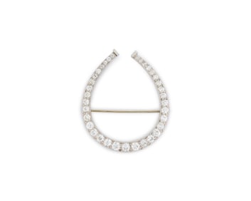 Platinum and Diamond Brooch