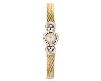 JAEGER LECOULTRE 18K Gold and Diamond Wristwatch