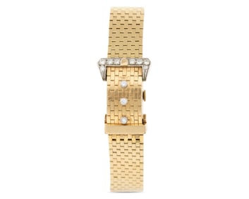14K Gold and Diamond Covered Wristwatch