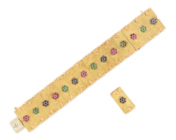 18K Gold and Gemset Suite
