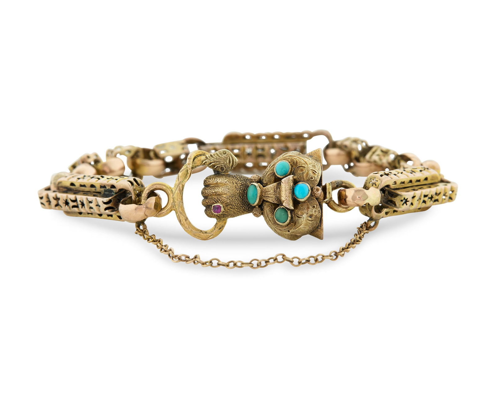 Antique Gold and Gemset Bracelet (1 of 3)