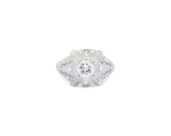 Platinum and Diamond Ring