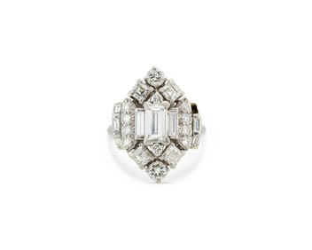 Platinum and Diamond Ring