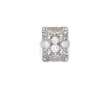 Platinum and Diamond Ring
