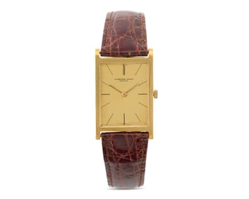 AUDEMARS PIGUET 18K Gold 'Tank' Wristwatch