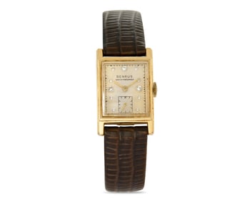 BENRUS 14K Gold and Diamond Wristwatch