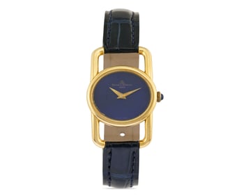 BAUME & MERCIER 14K Gold and Lapis Lazuli Wristwatch