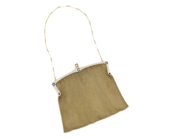 14K Gold, Diamond, and Sapphire Evening Purse
