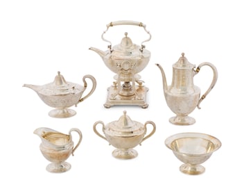 Tiffany & Co. Silver Six Piece Coffee and Tea Service