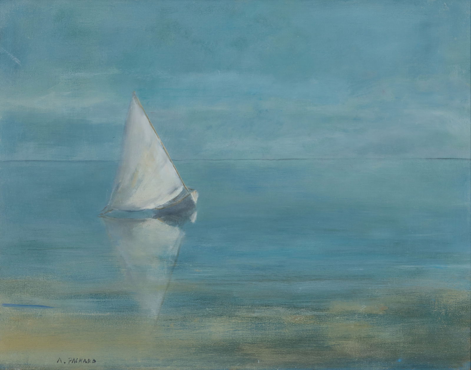 ANNE PACKARD, (American, b. 1933), At Rest: ANNE PACKARD American b. 1933 At Rest oil on canvas signed A. Packard lower left 24 1/2 x 31 1/2 in., frame: 29 3/4 x 36 3/4 in. Provenance: Packard Gallery, Provincetown, Massachusetts; the Collectio