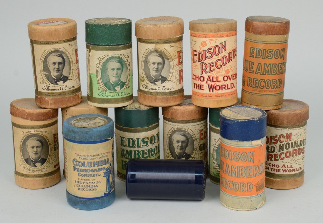 COLLECTION OF EDISON STANDARD RECORD CYLINDERS: COLLECTION OF EDISON STANDARD RECORD CYLINDERS