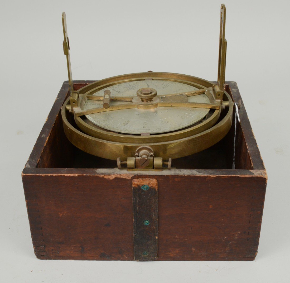 GIMBALLED BOX COMPASS, John Bliss & Co., New York: GIMBALLED BOX COMPASS, John Bliss & Co., New York