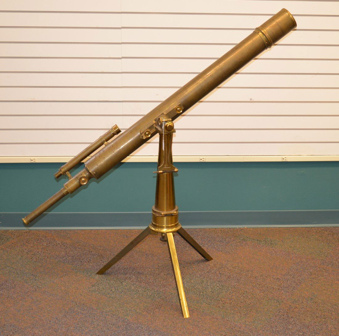 BRASS TELESCOPE; Ross, London, No 33715; length 60 in
