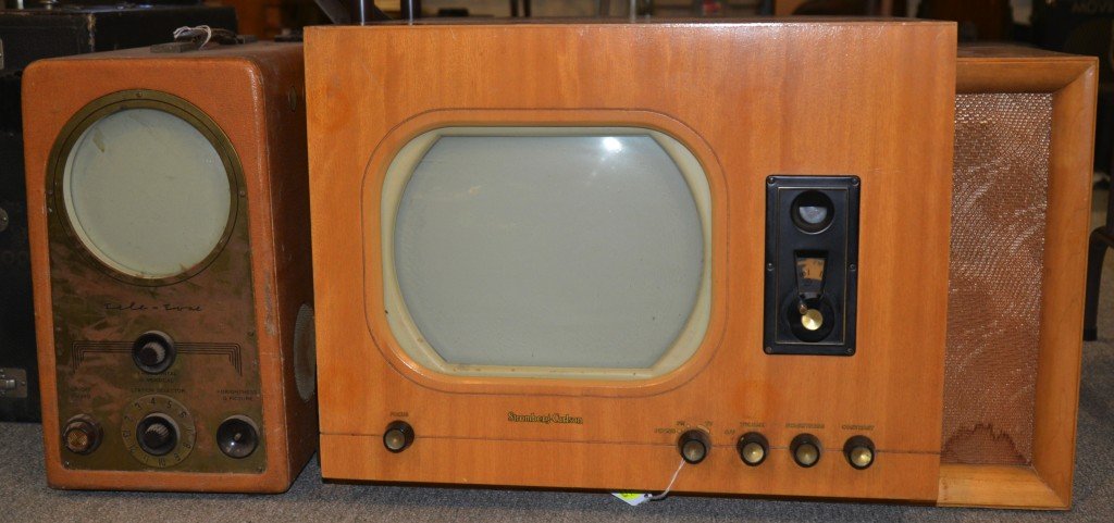 TWO TELEVISIONS: TWO TELEVISIONS, including a portable Stromberg-Carlson and a Teletone