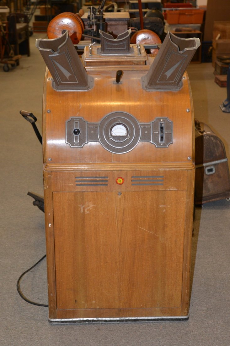 XRAY SHOE FITTING MACHINE: XRAY SHOE FITTING MACHINE, circa 1940's; X-ray Shoe Fitter, Inc.; model 221T