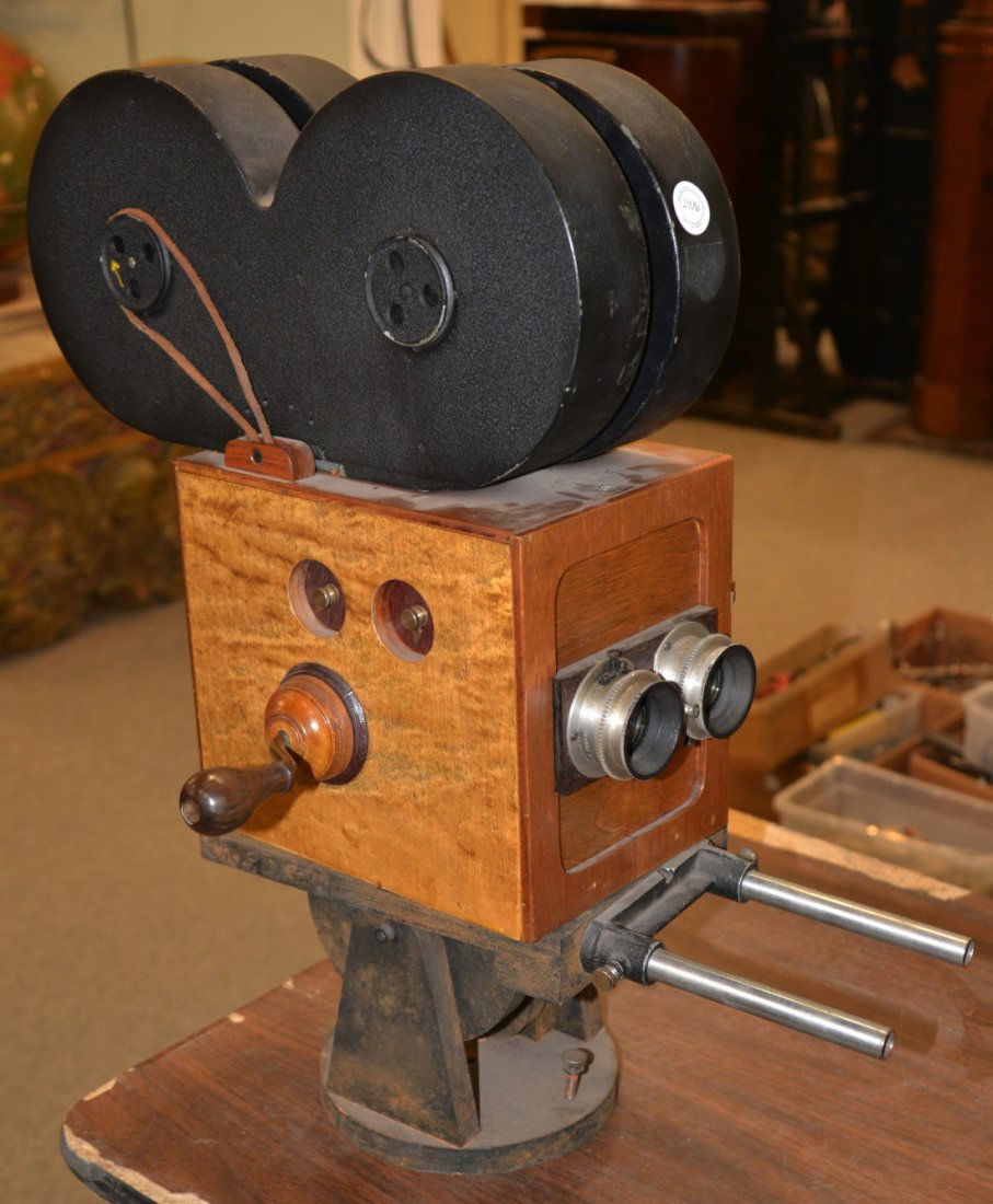 PROP MOVIE CAMERA, (non working) replica made of wood, Apr 28, 2013