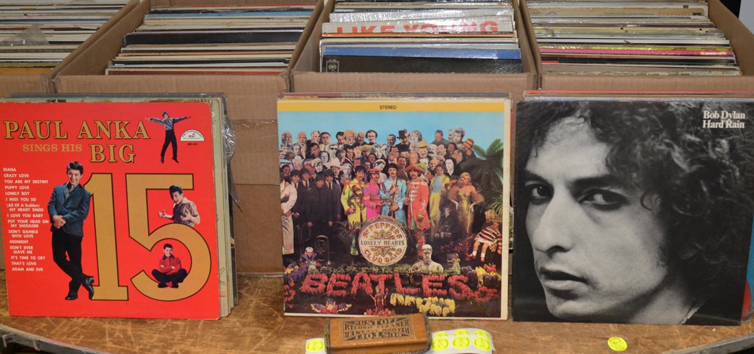LARGE LOT OF VINYL RECORDS: LARGE LOT OF VINYL RECORDS, comprised of 33's, 45's and 78's of various musical genres; including Say, Say, Say, an unopened 1983 single release by Paul McCartney and Michael Jackson
